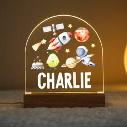 Personalised Led Space Lamp, Kids Night Light Gift, Stars Light, Birthday Gifts For Kids, Bedroom Nursery Table - thumbnail 3