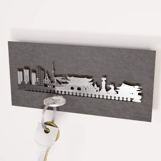 Seoul Skyline Key Rack - Travel Souvenir, Iconic Landmarks - image 1