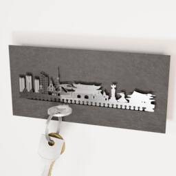 Seoul Skyline Key Rack - Travel Souvenir, Iconic Landmarks - thumbnail 1