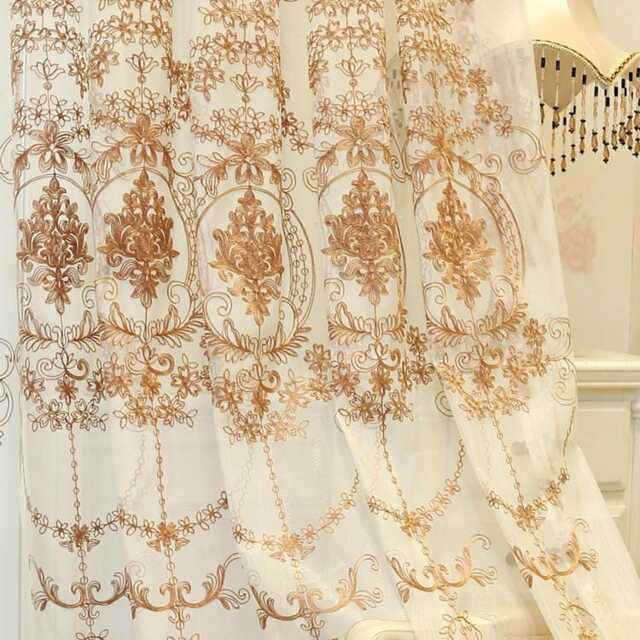 Custom Curtains European Style Net Sheer Voile Curtain For Bedroom Living Room - image 1