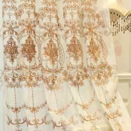 Custom Curtains European Style Net Sheer Voile Curtain For Bedroom Living Room - thumbnail 1