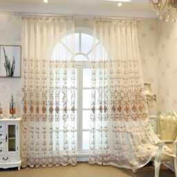 Custom Curtains European Style Net Sheer Voile Curtain For Bedroom Living Room - thumbnail 4