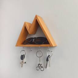 Handcrafted Key Holder Shelf - Mountain Home Decor Accent
