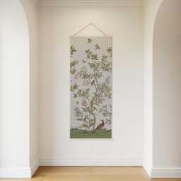 Chinoiserie Tree Tapestry - Wall Hanging Unique Art - thumbnail 2