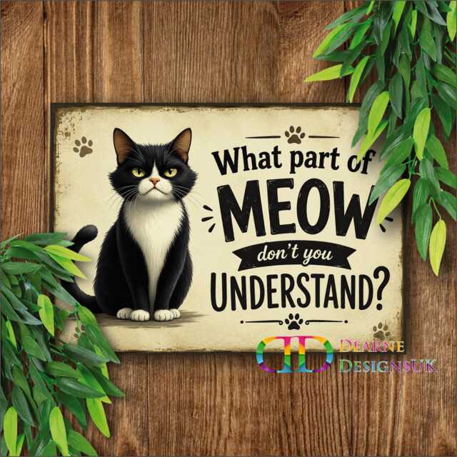 Funny Cat Sign, Lover Gift, Humorous Plaque, Owner Wall Decor, Mum Cat Room Sign - image 1