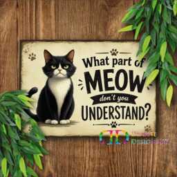 Funny Cat Sign, Lover Gift, Humorous Plaque, Owner Wall Decor, Mum Cat Room Sign - thumbnail 2