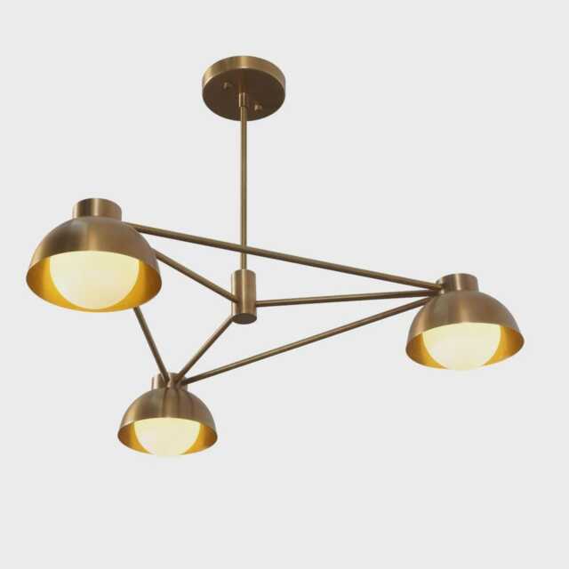 Sputnik Chandelier - Modern Brass Ceiling Light Mid Century Lighting - image 1