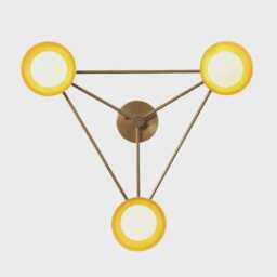 Sputnik Chandelier - Modern Brass Ceiling Light Mid Century Lighting - thumbnail 2