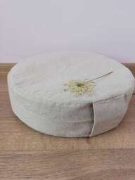 Linen Cotton Zafu Cover Round Meditation Cushion Case - thumbnail 1