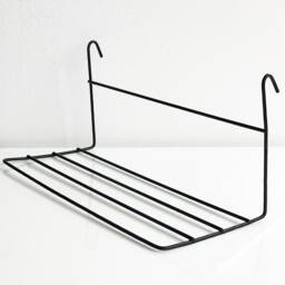Large Black Wire Wall Grid + Shelf, Free Clips, Mesh Memo Board, Notice Metal Grid, Noticeboard, Memoboard, Moodboard - thumbnail 2