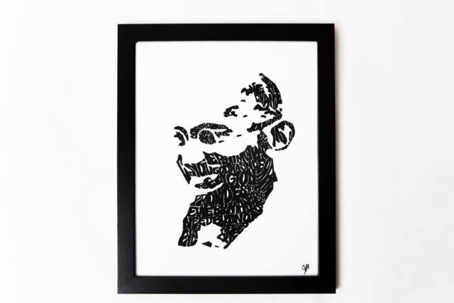 Mahatma Gandhi Silkscreen Print - 10 X 14 Hand Printed Screenprint Poster Wall Art
