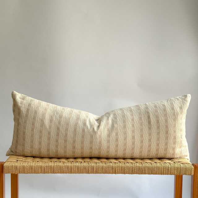 Beige Dot Block Print Mudcloth Hmong Pillow Case - image 1