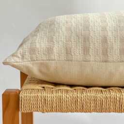Beige Dot Block Print Mudcloth Hmong Pillow Case - thumbnail 3