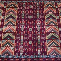 Yellow 7x10 Ft Turkmen Parda Bukhara Rug, Afghan Hand Knotted Wool Area Rug, Tribal Turkoman Oriental Bedroom Living Room Rug - thumbnail 3