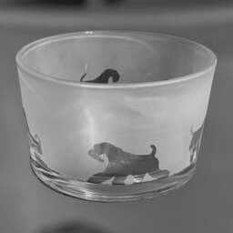 Kerry Blue Terrier Bowl - Clear Glass With Kerry Blue Terrier Frieze Design Perfect For Tealight Or Floating Candles Dish - thumbnail 3