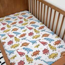Dinosaurs - Colourful Painted Bedding, Duvet Covers, Fitted Sheets, Childrens Room Decor, Bedding - thumbnail 2