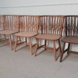 Nub Bubble High Curved Back Kitchen Dining Chairs in Raw, Natural Or Stained Chairs Matt Satin Finish - thumbnail 3