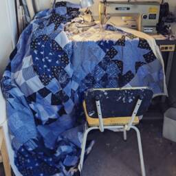 Single Bed Size. Star Heirloom Memory Quilt/ Blanket. Bereavement/Grief Quilt, Made From A Loved One's Clothing. Loss Quilt - thumbnail 4