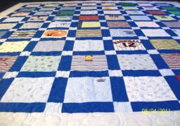 Baby Clothes Quilt, T Shirt Blanket Memory Queen, Size, Free Shipping - Deposit Listing - 50% - thumbnail 1