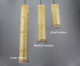 Natural Bamboo Tube Pendant Light - Rustic Asian Lighting