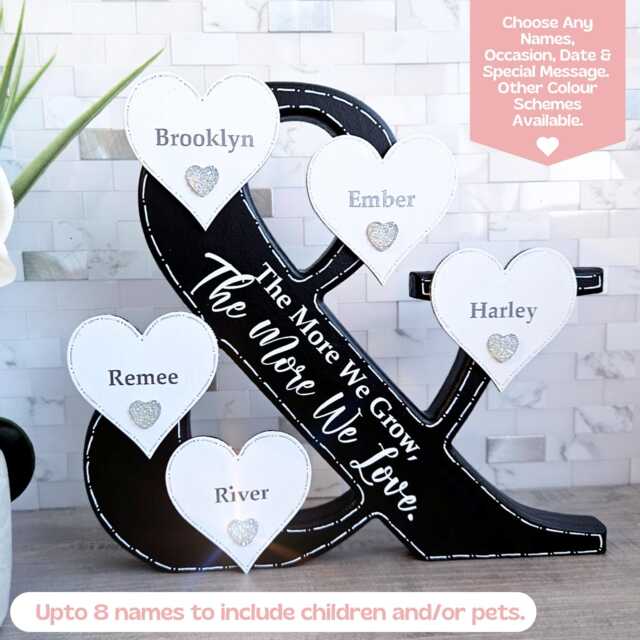 Blended Family Sign With Names, Name Sign, Plaque, Adoption Gifts For Family, 40Th Birthday Gift Her, New Mummy Gifts - image 1