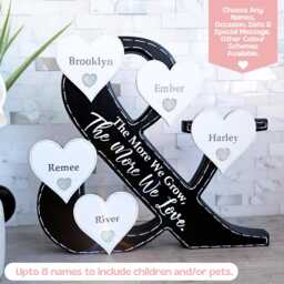 Blended Family Sign With Names, Name Sign, Plaque, Adoption Gifts For Family, 40Th Birthday Gift Her, New Mummy Gifts - thumbnail 1