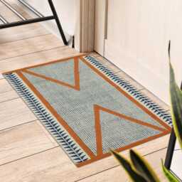 Burnt Orange Bedroom Square Cotton Floor Area Rug Kilim Living Room Boho Decor Yoga Mat 5x5 8x8 12x12 Feet - thumbnail 3