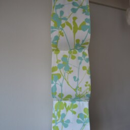New Home Housewarming Gift White Fabric With Green Leafs Storage Holder/ Bath Decor /Toilet Roll Holder - thumbnail 2