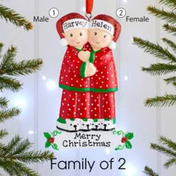 Personalised Christmas Tree Decoration Ornament - Pajama Family - thumbnail 2