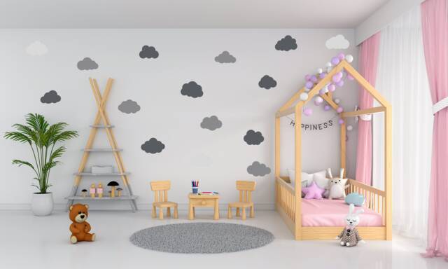 Simple Clouds Childrens Room Decor Wall Stickers, Vinyl Art, Decal, Sticker, Removable, Decoration, Decor, Nursery, Childminders, Kids - image 1