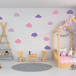 Simple Clouds Childrens Room Decor Wall Stickers, Vinyl Art, Decal, Sticker, Removable, Decoration, Decor, Nursery, Childminders, Kids - thumbnail 2