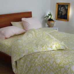 Orchid Hand Block Printed Sheet Separates in Green & Gold - thumbnail 2