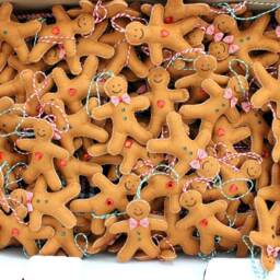 Gingerbread Man Christmas Tree Decoration Felt Ornament Decorations Cute Bauble Gift Wall Decor - thumbnail 3