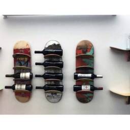 Recycled Skateboard Wine Shelf Wall Mounted Bottle Rack - thumbnail 3