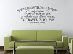 Hans Christian Anderson Quote Vinyl Wall Decal Modern Decor - thumbnail 1