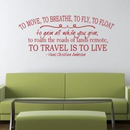 Hans Christian Anderson Quote Vinyl Wall Decal Modern Decor - thumbnail 3