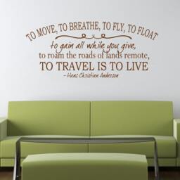 Hans Christian Anderson Quote Vinyl Wall Decal Modern Decor - thumbnail 2