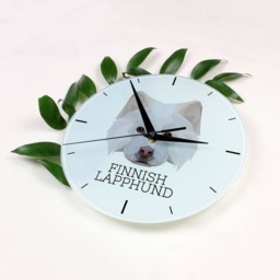 A Clock With A Finnish Lapphund Dog. New Collection The Geometric Dog - thumbnail 2