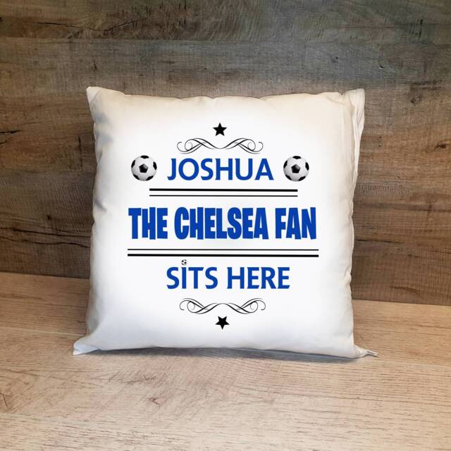 Personalised Chelsea Fc Cushion. With Any Name. Football Fan Cushion Cfc