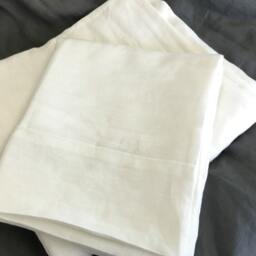 Linen Bed Sheets in White Medium Weight Linen, Top Sheet, Fitted Linen Sheets Queen, King, Full, Twin Or Custom Size - thumbnail 4