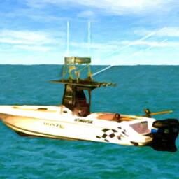 Custom Boat Oil Painting Canvas Decoration Wall Art 20x24 - thumbnail 2