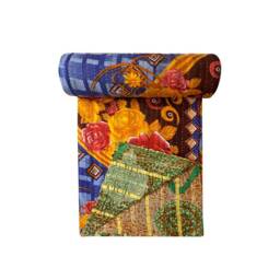 Vintage Tanseem Kantha Quilt Bohemian Cotton Throw Blanket - thumbnail 1