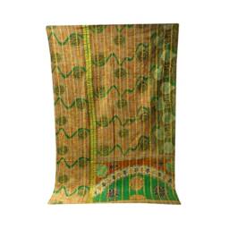 Vintage Tanseem Kantha Quilt Bohemian Cotton Throw Blanket - thumbnail 3