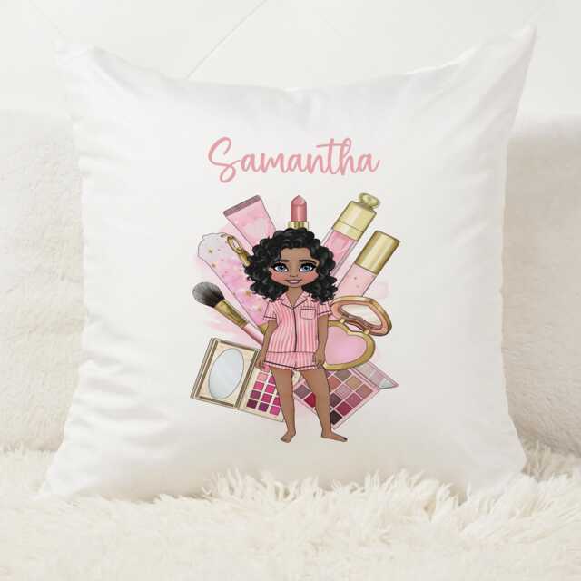 Personalised Cushion, Floral Flower Customised Gift, Mothers Day, Throw Pillow. Birthday - image 1