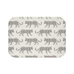Plush Bath Mat, Leopard Parade, Chocolate On Cream, Jungle Cats, Safari Decor, Bathroom Rug, Animal Print Home Kids Room, Cheetah - thumbnail 2