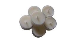 20 Unscented Coconut Wax Tea Light Candles Dye-Free Organic Wedding Candles