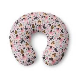 Ballerina Pattern Nursing Pillow Cover - Pink Dance Baby Shower Nursery