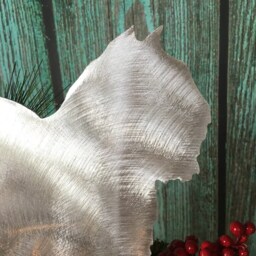 Bouvier Des Flandres Angel Dog, Beautiful Silhouette in Metal, Christmas Tree Topper, Wall Hanging Or Shelf Art Yard Stake, Great Gift - thumbnail 3