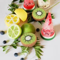 Fruit Candles - Watermelons, Kiwi, Lime & Lemon Set Funny Tropical Decor - thumbnail 2