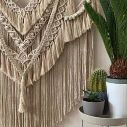 Wallhanging Macrame, Tapestry Wall Hanging, Large Macrame Bohemian Decor, Bedroom Decoration, Farmhouse Wall Tapestry - thumbnail 3